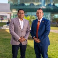 Nuestro rector, doctor José David Ortega Cerecedo, recibió en La Inter a Héctor Landero, candidato a la presidencia de CANACO Puebla