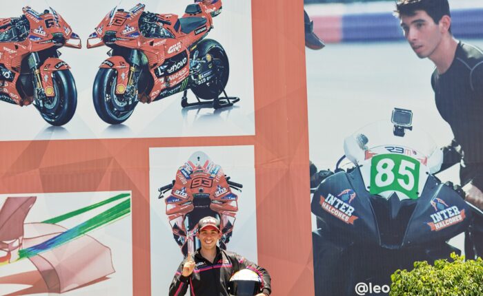 El piloto de motociclismo, Leonardo Cruz, visitó su "alma mater" La Inter